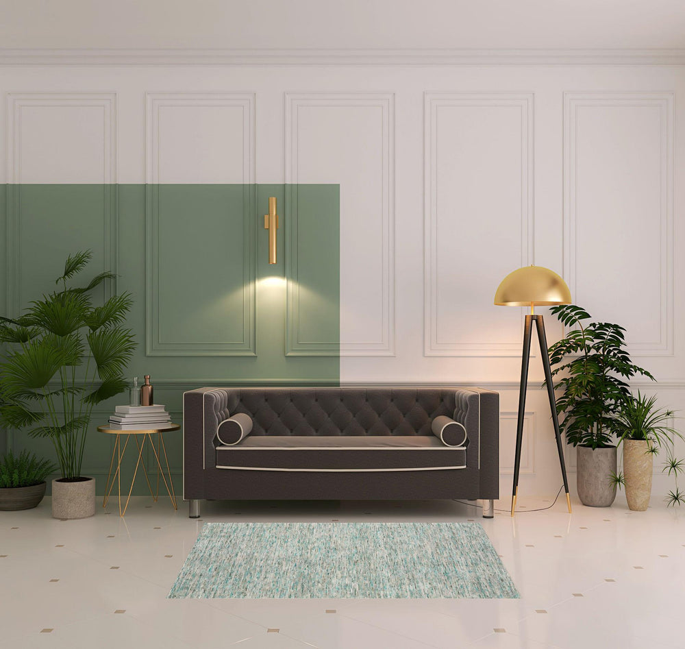 Homeroots 4' X 6' Green Wool Hand Loomed Handmade Area Rug  Wool 493147