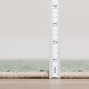 Homeroots 4' Green Round Wool Hand Loomed Handmade Area Rug  Wool 493149