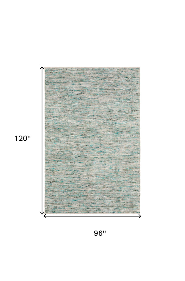 Homeroots 8' X 10' Green Wool Hand Loomed Handmade Area Rug  Wool 493157