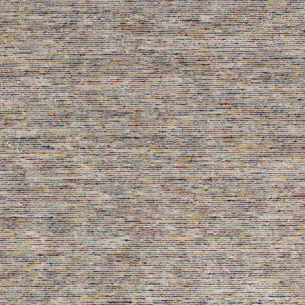 Homeroots 10' Grey Blue And Yellow Square Wool Hand Loomed Handmade Area Rug  Wool 493164