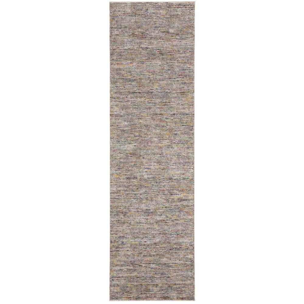 Homeroots 12' Gray And Yellow Wool Hand Loomed Runner Rug  Wool 493173