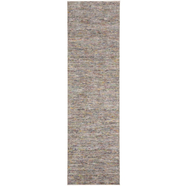 Homeroots 16' Gray And Yellow Wool Hand Loomed Runner Rug  Wool 493174