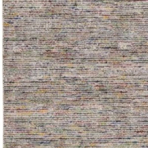 Homeroots 16' Gray And Yellow Wool Hand Loomed Runner Rug  Wool 493174