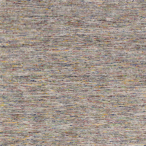 Homeroots 4' Grey Blue And Yellow Round Wool Hand Loomed Handmade Area Rug  Wool 493178