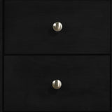 English Elm Doviin Black 2-Drawer Nightstand With Metal Pull Knob