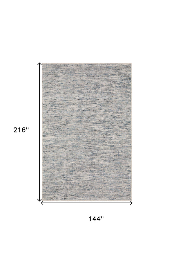 Homeroots 12' X 18' Blue Wool Hand Loomed Handmade Area Rug  Wool 493196