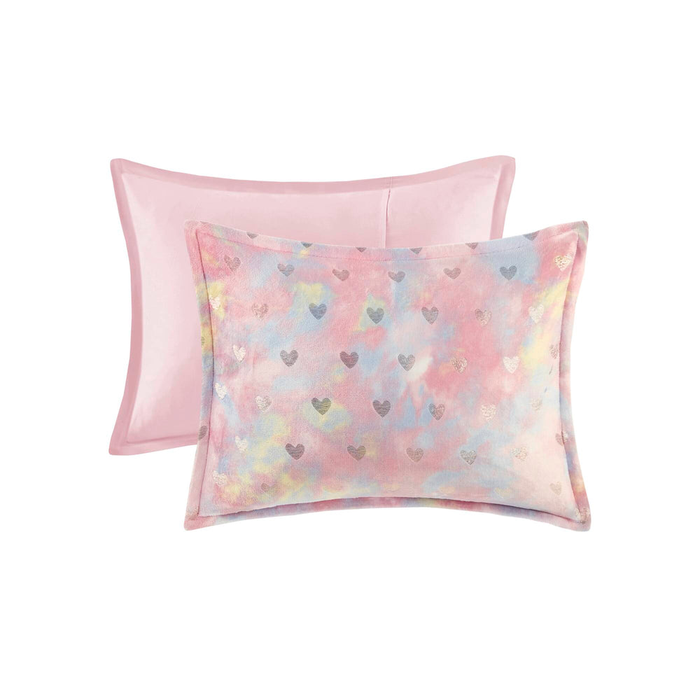 English Elm Metallic Printed Plush Comforter Set With Decorative Pillow - Luxe Full/Queen Cozy Elegance B035P294499