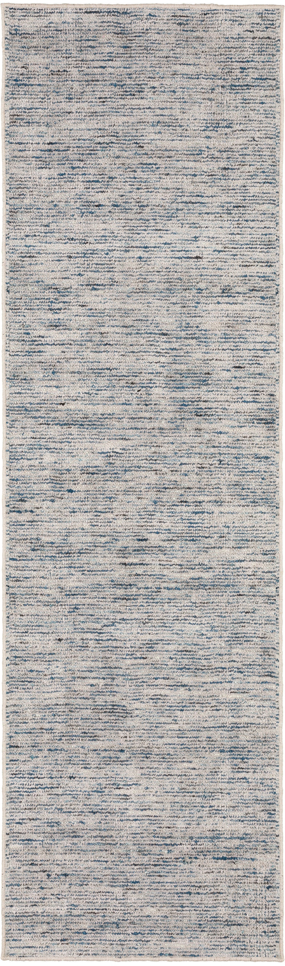 Homeroots 12' Blue And Ivory Wool Hand Loomed Runner Rug  Wool 493202