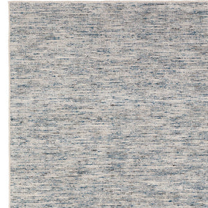 Homeroots 16' Blue And Ivory Wool Hand Loomed Runner Rug  Wool 493203
