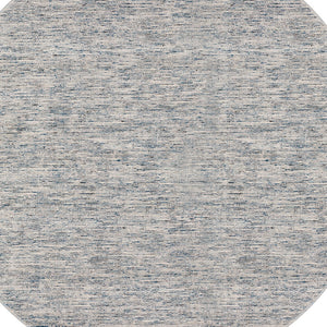 Homeroots 4' Blue Round Wool Hand Loomed Handmade Area Rug  Wool 493207