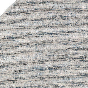 Homeroots 8' X 8' Blue Round Wool Hand Loomed Handmade Area Rug  Wool 493216
