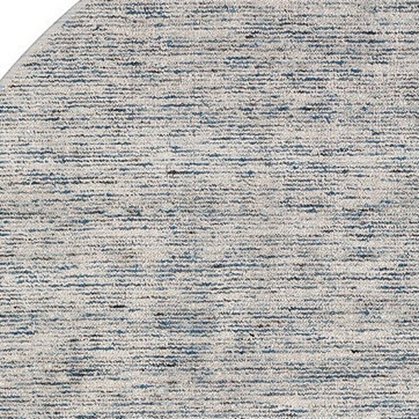 Homeroots 8' X 8' Blue Round Wool Hand Loomed Handmade Area Rug  Wool 493216