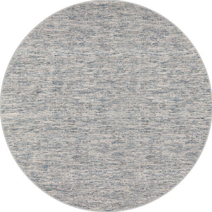 Homeroots 8' X 8' Blue Round Wool Hand Loomed Handmade Area Rug  Wool 493216