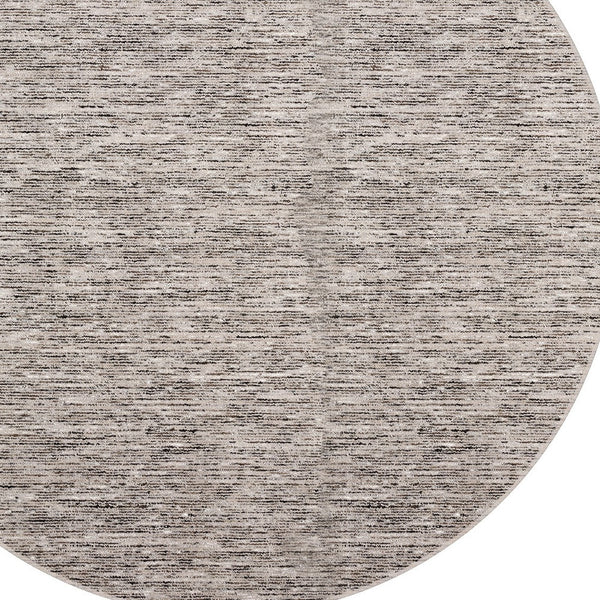 Homeroots 10' Black Round Wool Hand Loomed Handmade Area Rug  Wool 493220