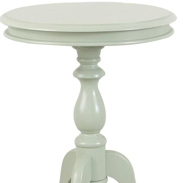 Homeroots 25" Antique Ivory Manufactured Wood Round End Table   493223