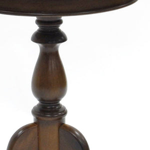 Homeroots 25" Dark Brown Manufactured Wood Round End Table   493225