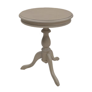 Homeroots 25" Taupe Gray Manufactured Wood Round End Table   493226
