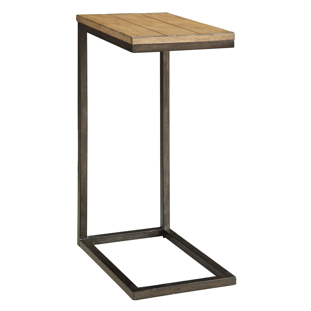 Homeroots 25" Black And Oak Solid Wood Rectangular End Table   493228