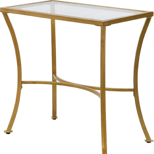 HomeRoots 24" Antique Nickel End Table - Elegant Round Accent Furniture for Living Room, Bedroom & More! 493244
