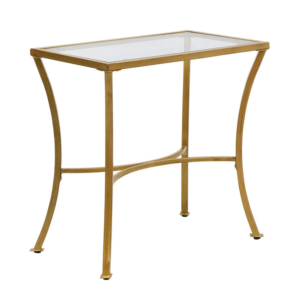 HomeRoots 24" Antique Nickel End Table - Elegant Round Accent Furniture for Living Room, Bedroom & More! 493244