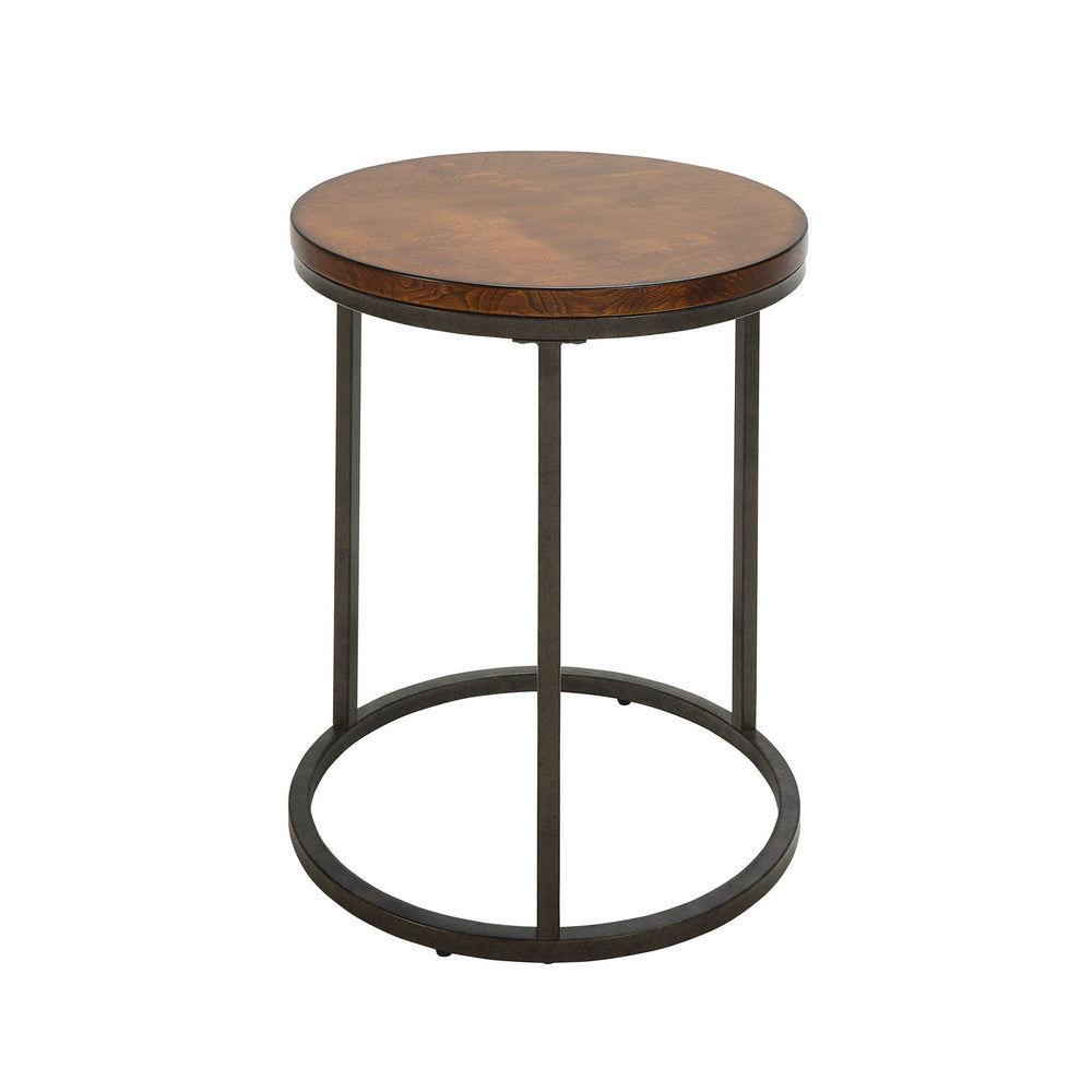 Homeroots 20" Black And Gray Manufactured Wood Square End Table   493253