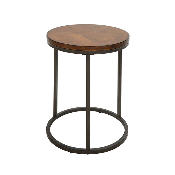 Homeroots 20" Black And Gray Manufactured Wood Square End Table   493253