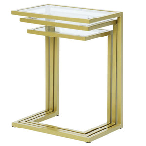 HomeRoots 24" Chrome Glass Rectangular End Table – Modern Versatile Design for Living Room, Bedroom & Entryway 493256