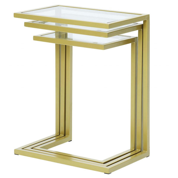 HomeRoots 24" Chrome Glass Rectangular End Table – Modern Versatile Design for Living Room, Bedroom & Entryway 493256