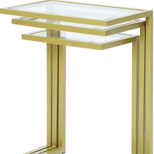 HomeRoots 24" Chrome Glass Rectangular End Table – Modern Versatile Design for Living Room, Bedroom & Entryway 493256