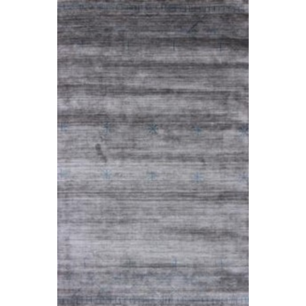 Homeroots 5' X 8' Gray And Teal Abstract Ombre With Stars Hand Loomed Area Rug  Viscose 493261
