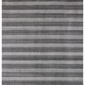 HomeRoots 5' X 10' Hand Loomed Striped Area Rug - Modern Design for Living Spaces, Bedrooms & Hallways Black, Gray 493265