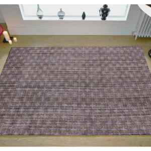 Homeroots 5' X 8' Rust And Tan Plaid Cross Hand Loomed Area Rug  Viscose 493269