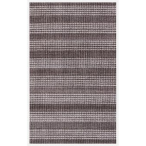 Homeroots 5' X 8' Rust And White Striped Hand Loomed Area Rug  Viscose 493270