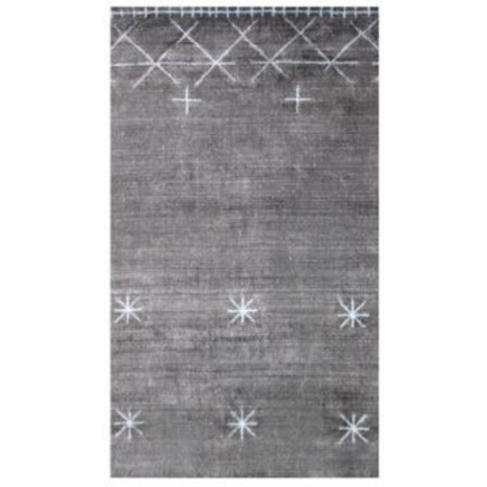 Homeroots 8' X 11' Sliver And Charcoal Ombre Hand Loomed Area Rug  Viscose 493277