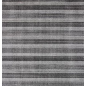 Homeroots 8' X 10' Black And Dark Grey Hand Loomed Area Rug  Viscose 493280