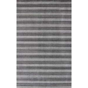 Homeroots 8' X 10' Black And Dark Grey Hand Loomed Area Rug  Viscose 493280