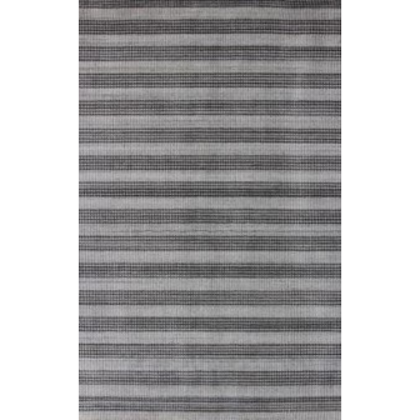 Homeroots 8' X 10' Black And Dark Grey Hand Loomed Area Rug  Viscose 493280
