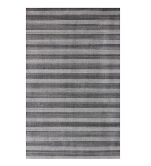 Homeroots 8' X 10' Black And Dark Grey Hand Loomed Area Rug  Viscose 493280