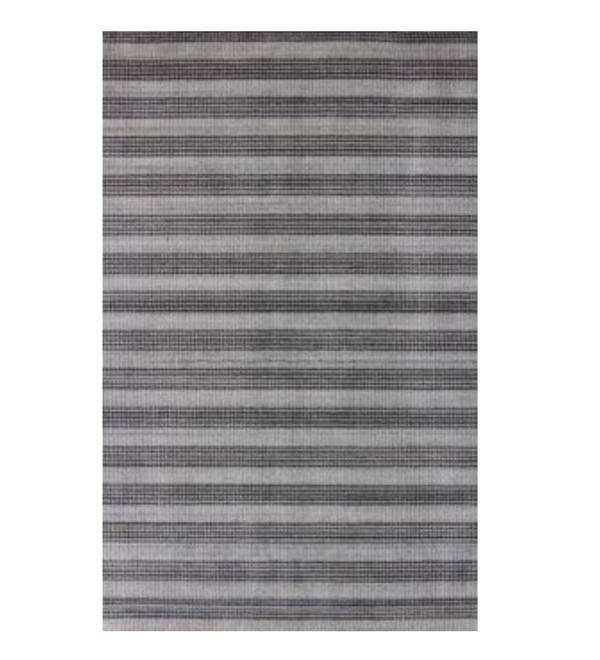 Homeroots 8' X 10' Black And Dark Grey Hand Loomed Area Rug  Viscose 493280