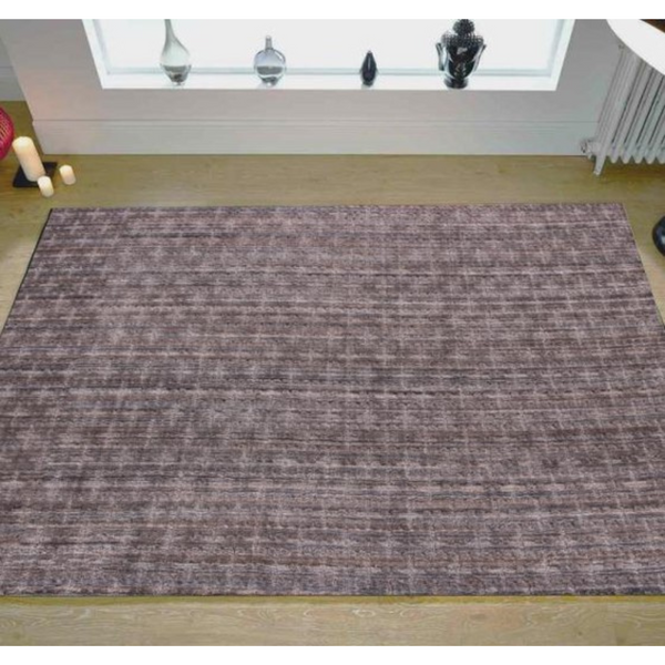 Homeroots 8' X 10' Rust And Tan Ombre Hand Loomed Area Rug  Viscose 493282
