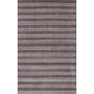 Homeroots 8' X 10' Rust And White Striped Hand Loomed Area Rug  Viscose 493283