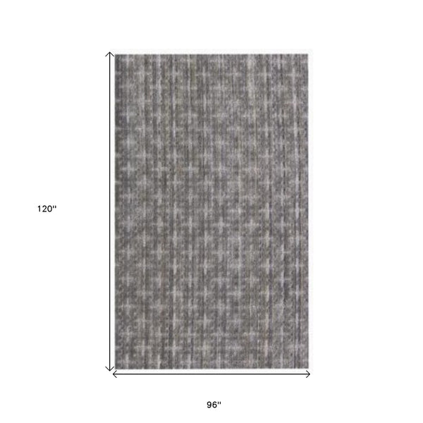 Homeroots 8' X 10' Brown And Dark Grey Medallion Hand Loomed Area Rug  Viscose 493285