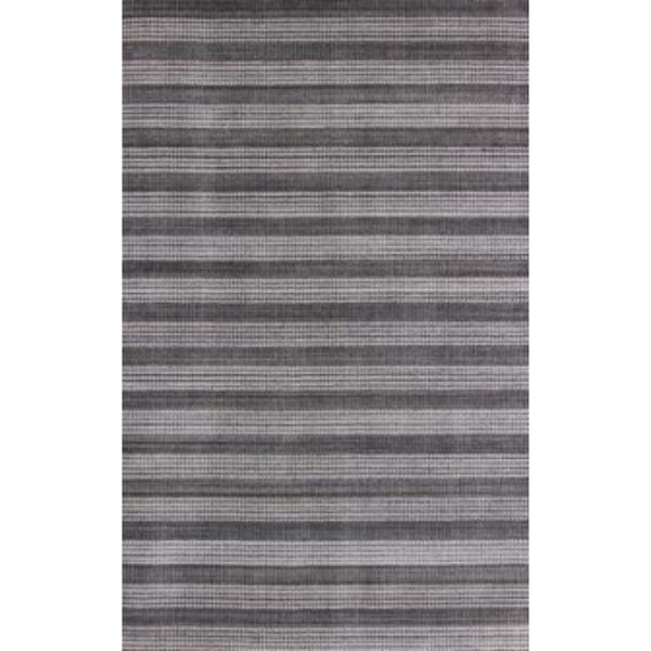 Homeroots 8' X 10' Dark Grey And Whie Hand Loomed Area Rug  Viscose 493287