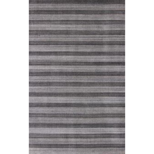Homeroots 8' X 10' Dark Grey And Whie Hand Loomed Area Rug  Viscose 493287