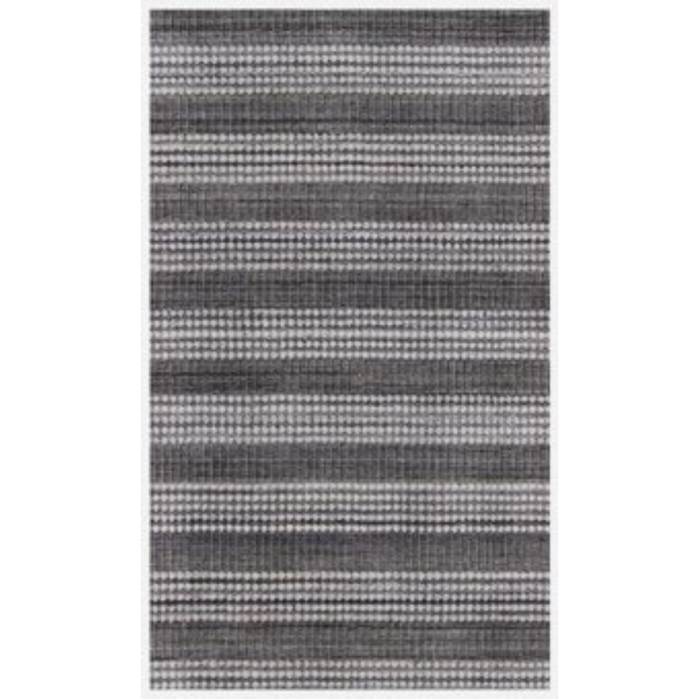 Homeroots 8' X 10' Dark Grey And Whie Hand Loomed Area Rug  Viscose 493287