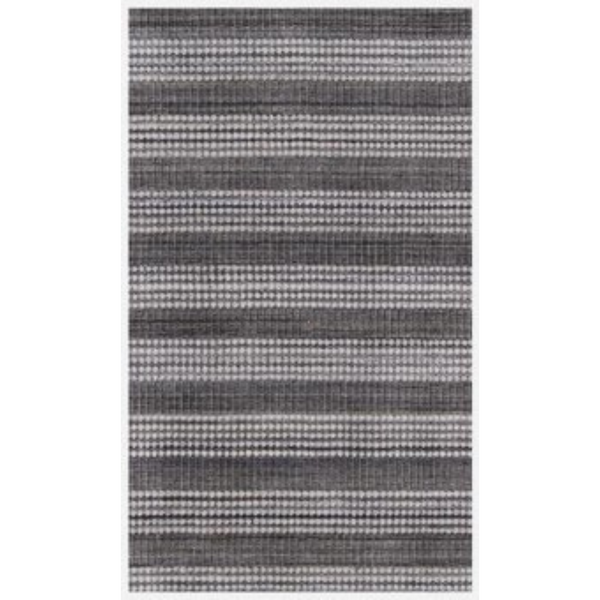 Homeroots 8' X 10' Dark Grey And Whie Hand Loomed Area Rug  Viscose 493287