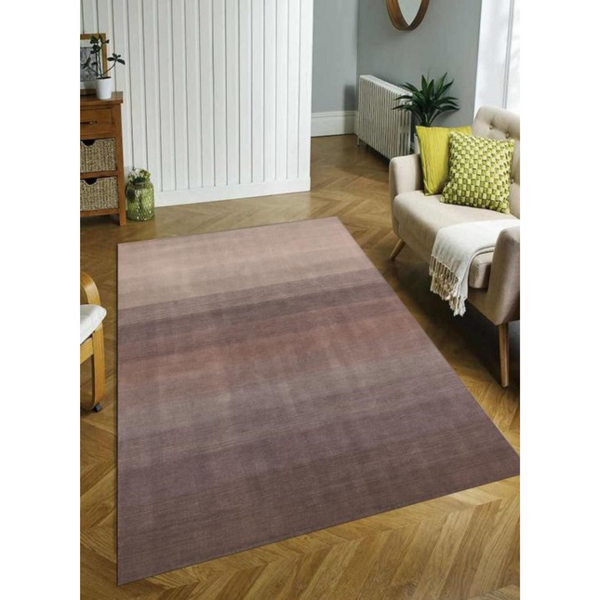 Homeroots 8' X 10' Violet And Brown Hand Loomed Area Rug  Viscose 493288