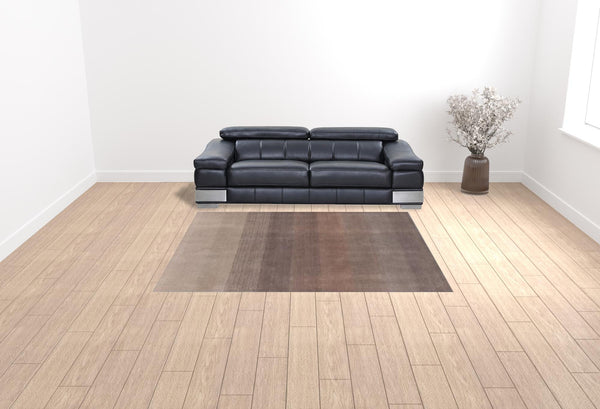 Homeroots 8' X 10' Violet And Brown Hand Loomed Area Rug  Viscose 493288