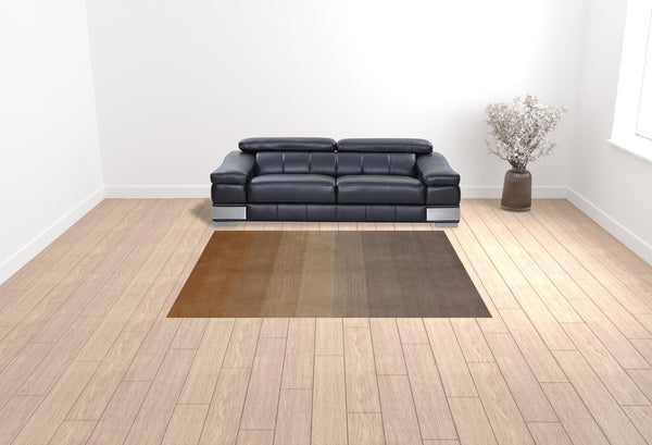 Homeroots 8' X 10' Gold And Rust Hand Loomed Area Rug  Viscose 493289