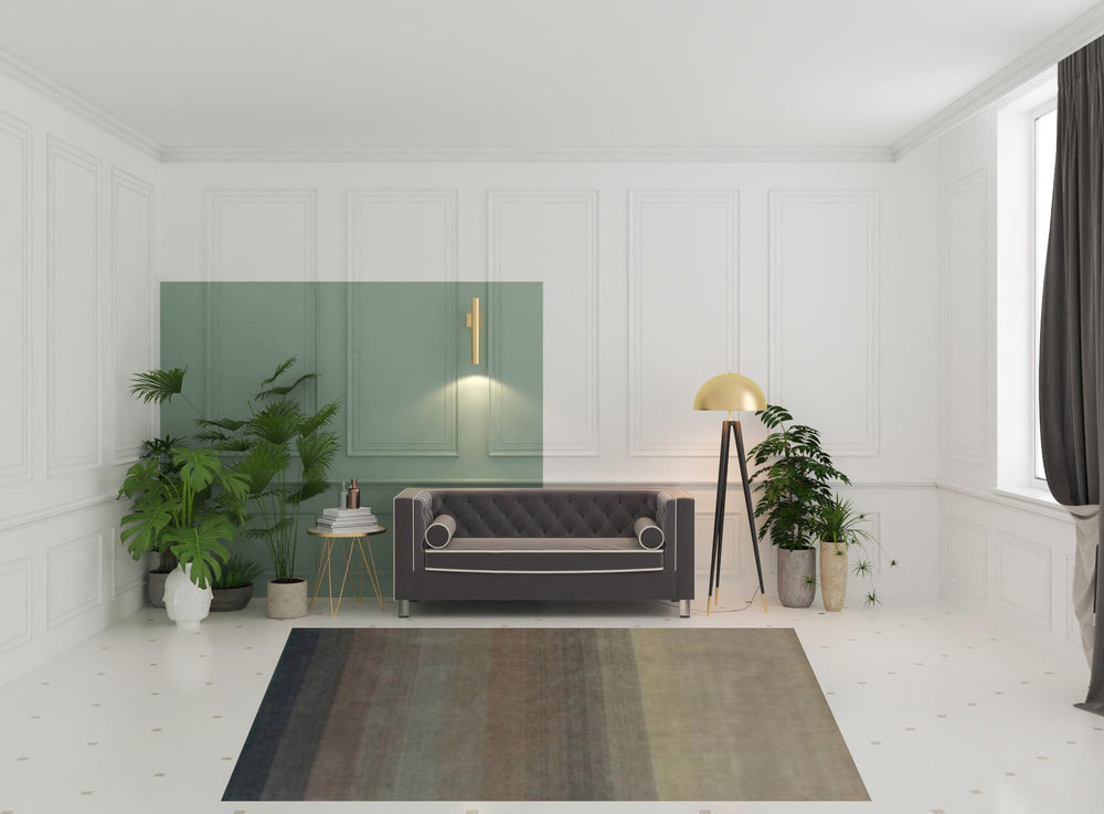 Homeroots 8' X 10' Indigo And Tan Hand Loomed Area Rug  Viscose 493290